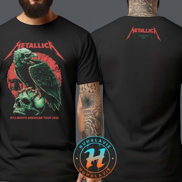 Metallica M72 Philly Pop-Up Shop Merch Tee Philadelphia Pennsylvania At Lincoln Financial Field On May 23 And 25 M72 North American Tour 2025 Two Sided Print Classic T-Shirt