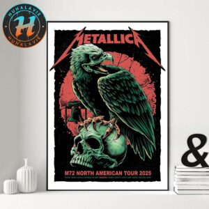 Metallica M72 Philly Pop-Up Shop Poster For Philadelphia Pennsylvania At Lincoln Financial Field On May 23 And 25 M72 North American Tour 2025 Home Decor Poster Canvas