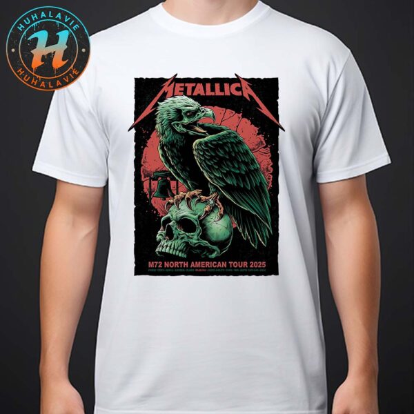 Metallica M72 Philly Pop-Up Shop Poster For Philadelphia Pennsylvania At Lincoln Financial Field On May 23 And 25 M72 North American Tour 2025 Black Unisex T-Shirt