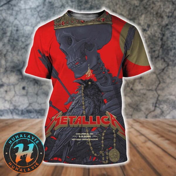 Metallica M72 Sonic Temple Night 1 Poster For Columbus OH At Historic Crew Stadium On May 9 M72 Met On Tour 2025 All Over Print Shirt