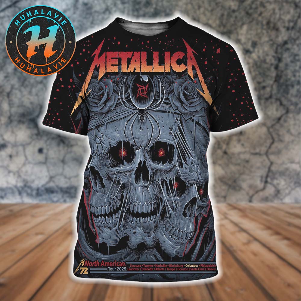 Metallica M72 Sonic Temple Pop-Up Shop Poster For Columbus OH At Historic Crew Stadium Two Night On May 9 And 11 M72 World Tour 2025 All Over Print Shirt Metallica M72 Sonic Temple Pop-Up Shop Poster For Columbus OH At Historic Crew Stadium Two Night On May 9 And 11 M72 World Tour 2025 All Over Print Shirt