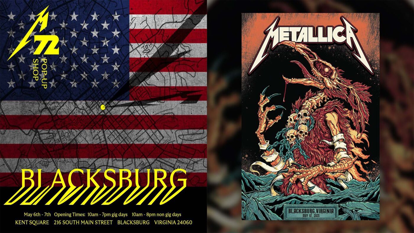 Metallica M72 Virginia Tech Pop Up Shop Poster Review A Fiery Tribute to the M72 North America Tour 2025
