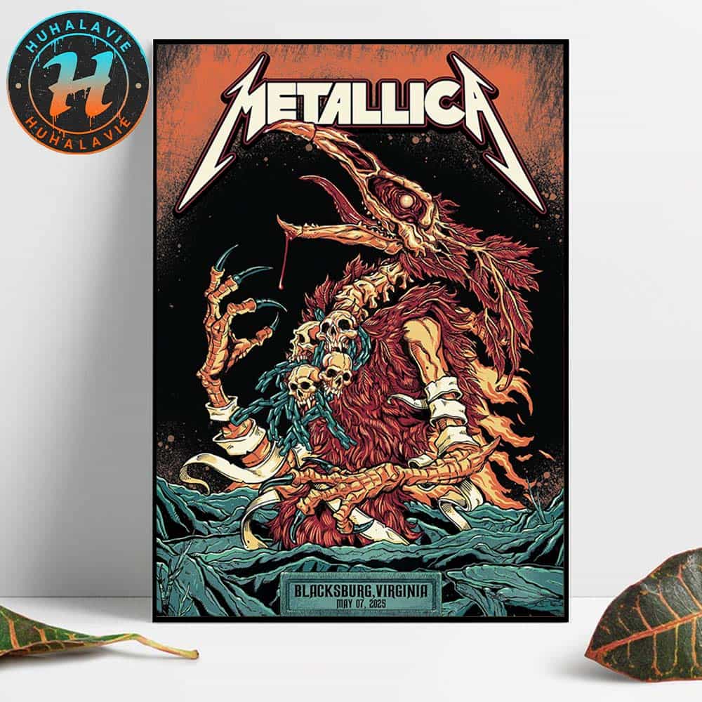 Metallica M72 VirginiaTech Pop-Up Shop Poster For Blacksburg VA At Lane Stadium On May 7 M72 North America Tour 2025 Home Decor Poster Canvas Metallica M72 VirginiaTech Pop-Up Shop Poster For Blacksburg VA At Lane Stadium On May 7 M72 North America Tour 2025 Home Decor Poster Canvas