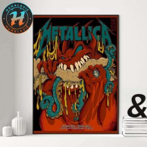 Metallica Philadelphia Pennsylvania M72 Philly Night 2 Poster At Lincoln Financial Field On May 25 2025 Created By Squindo Home Decor Poster Canvas