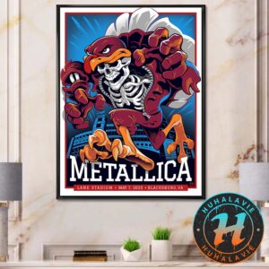 Metallica Tonight Poster For Blacksburg VA M72 Virginia Tech At Lane Stadium On May 7 M72 World Tour 2025 Home Decor Poster Canvas