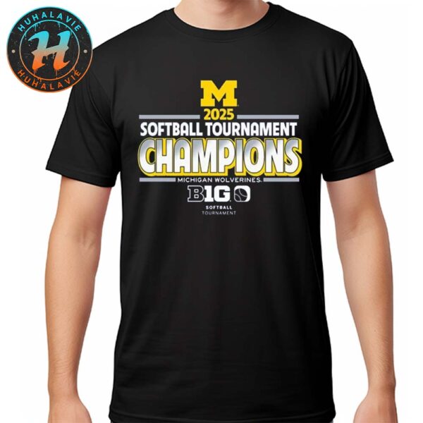 Michigan Wolverines Softball 2025 Tournament Big Ten Champions Unisex T-Shirt
