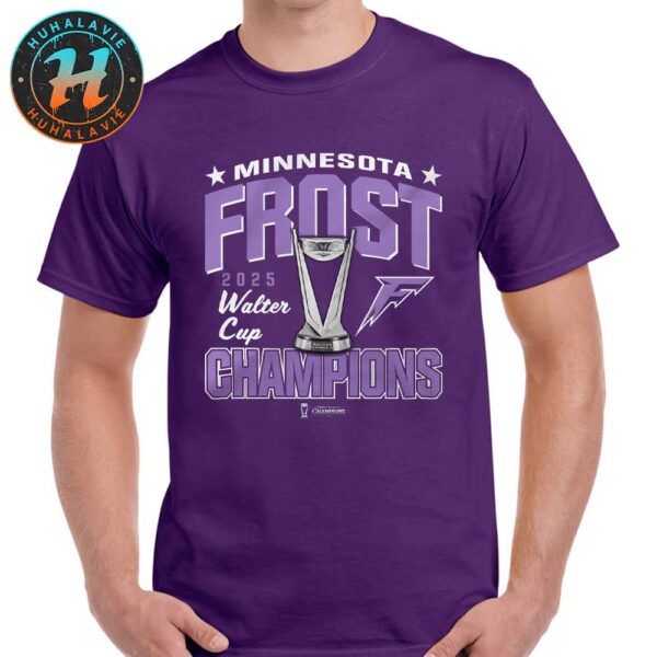 Minnesota Frost Has Named Champions PWHL Walter Cup 2025 Purple Unisex T-Shirt