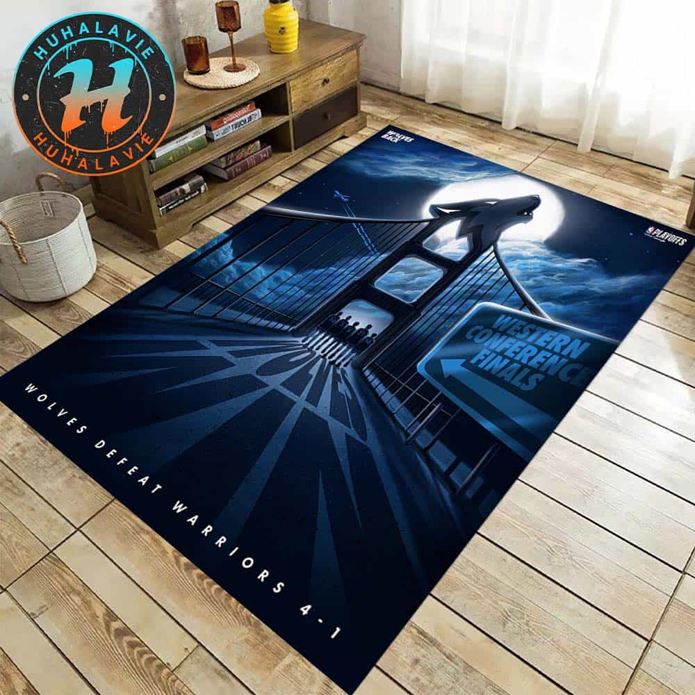 Minnesota Timberwolves Defeat Golden State Warriors 4-1 NBA Western Conference Finals 2025 Rug Carpet Minnesota Timberwolves Defeat Golden State Warriors 4-1 NBA Western Conference Finals 2025 Rug Carpet