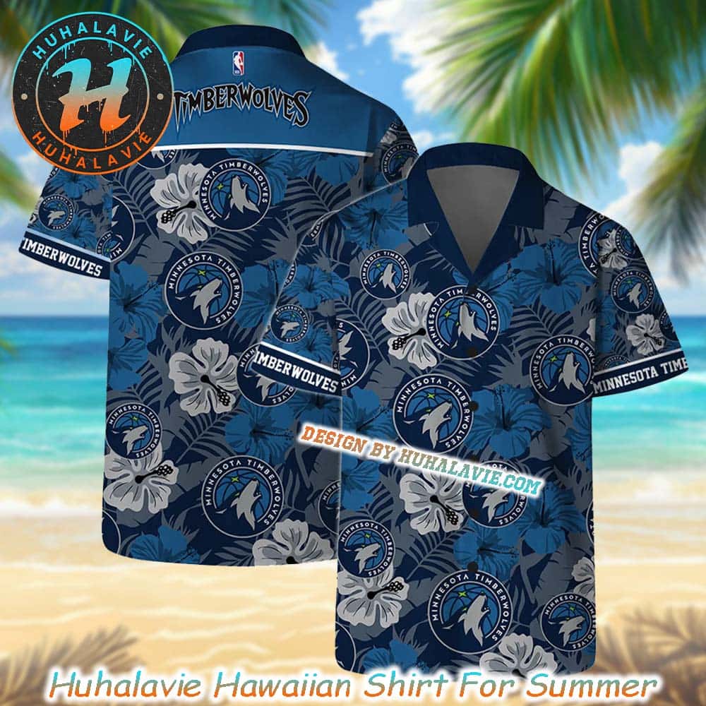 Minnesota Timberwolves NBA Floral Wave 2025 Hawaiian Shirt Minnesota Timberwolves NBA Floral Wave 2025 Hawaiian Shirt
