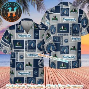 Minnesota Timberwolves NBA Logo Pattern Gift For Fan Sport Hawaiian Shirt