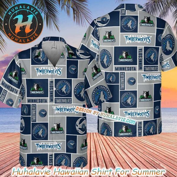 Minnesota Timberwolves NBA Logo Pattern Gift For Fan Sport Hawaiian Shirt