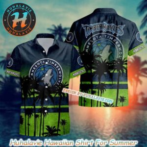 Minnesota Timberwolves Tree NBA Cover Logo Collections Sunset Vibes Hawaiian Shirt
