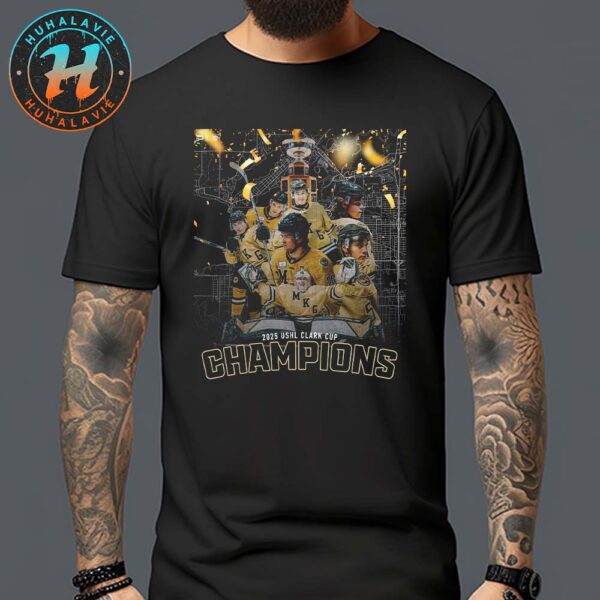 Muskegon Lumberjacks Named To 2025 USHL Clark Cup Champions Unisex T-Shirt