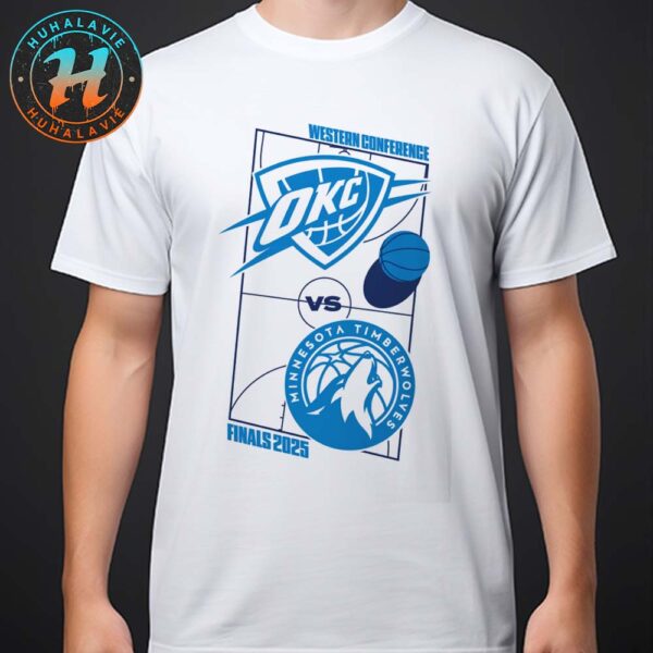 NBA 2025 Western Conference Finals Matchup Oklahoma City Thunder Vs Minnesota Timberwolves Classic T-Shirt