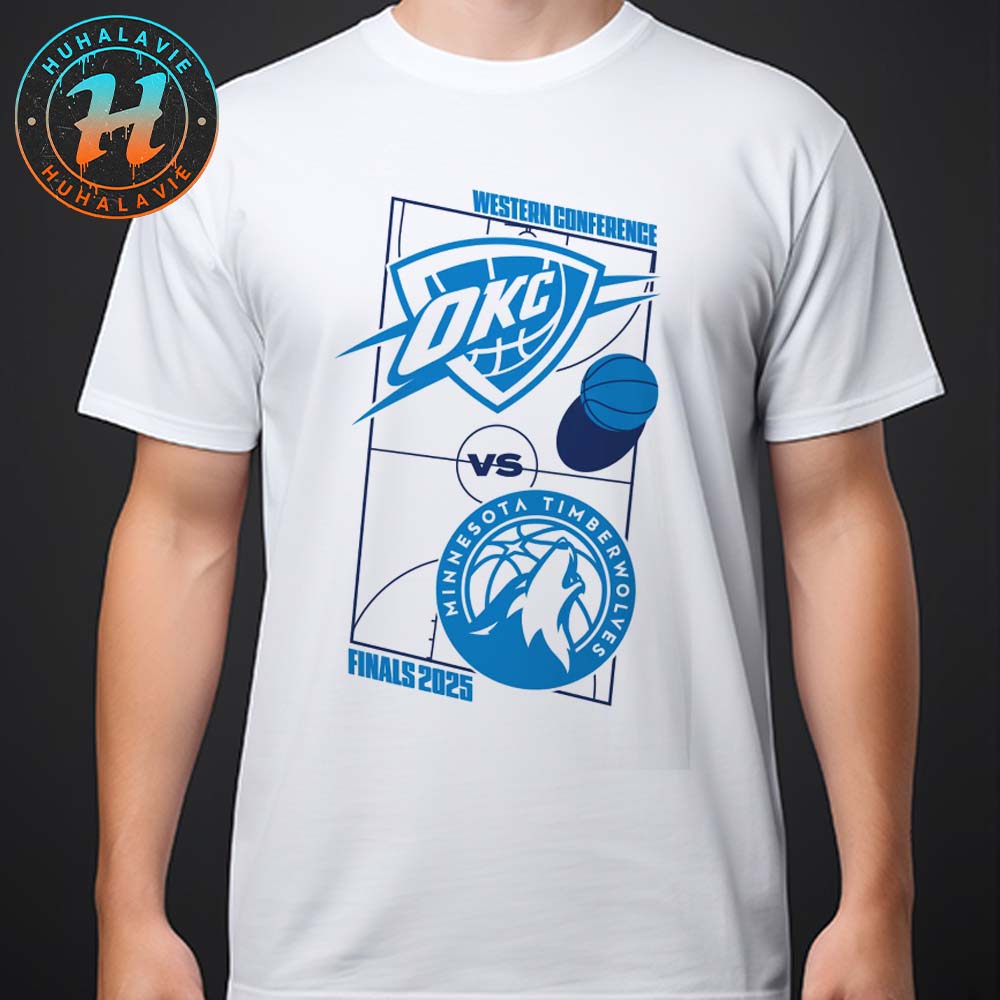 NBA 2025 Western Conference Finals Matchup Oklahoma City Thunder Vs Minnesota Timberwolves Classic T-Shirt NBA 2025 Western Conference Finals Matchup Oklahoma City Thunder Vs Minnesota Timberwolves Classic T-Shirt