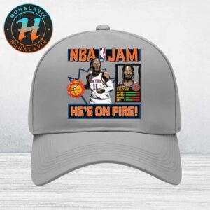 NBA Jam Jalen Brunson New York Knicks Homage He’s On Fire Classic Cap Snapback Hat