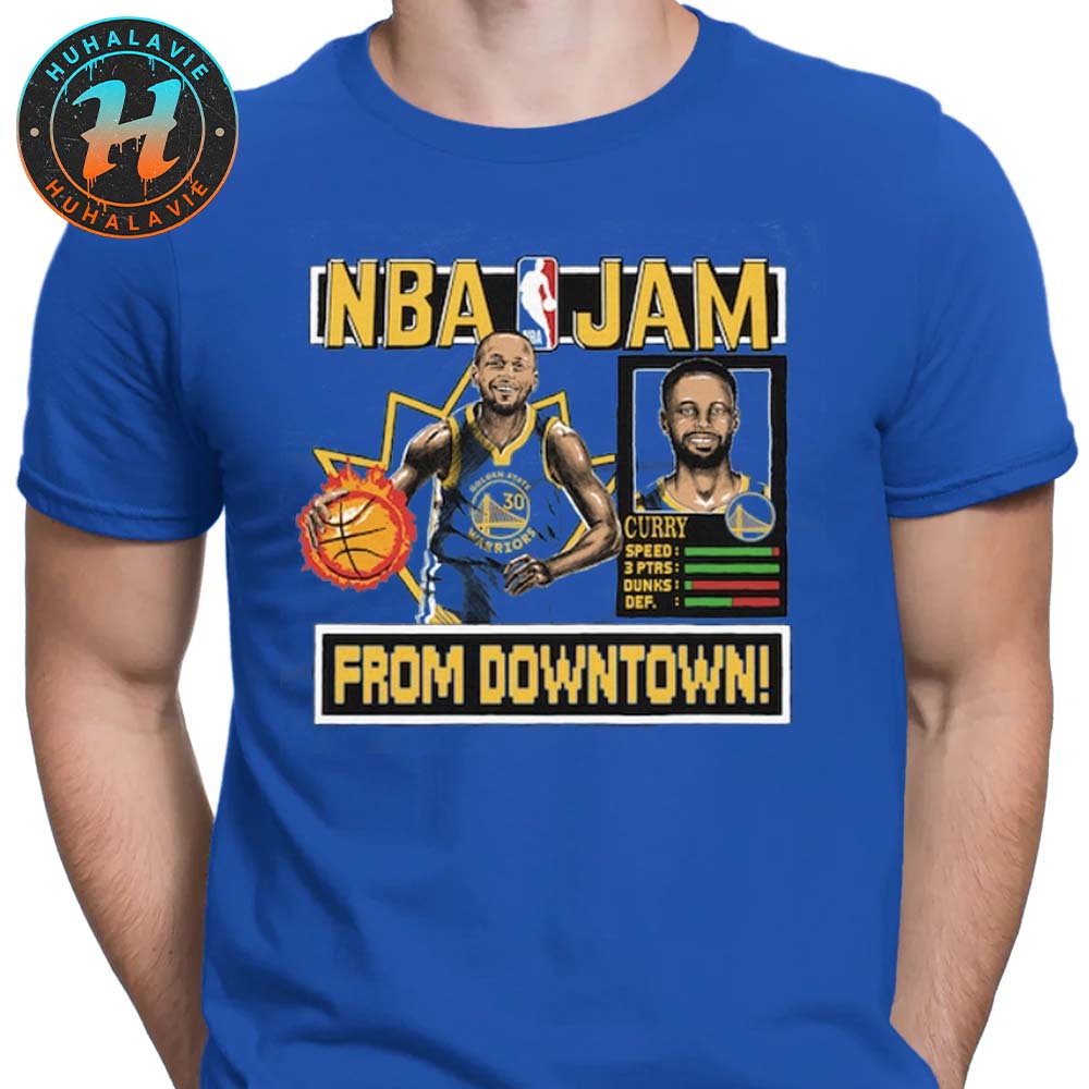 NBA Jam Stephen Curry Golden State Warriors From Downtown Homage Classic T-Shirt NBA Jam Stephen Curry Golden State Warriors From Downtown Homage Classic T-Shirt