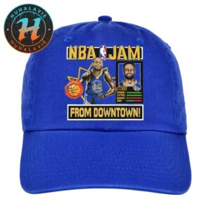 NBA Jam Stephen Curry Golden State Warriors From Downtown Homage Snapback Hat Classic Cap