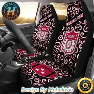 NCAA Alabama Crimson Tide Rugby Football Pattern Car Seat Covers