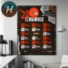 Philadelphia Eagles NFL 2025 Season Schedule Home Decor Poster Canvas