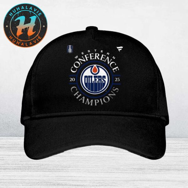 NHL Edmonton Oilers 2025 Western Conference Champions Locker Room Cap Hat