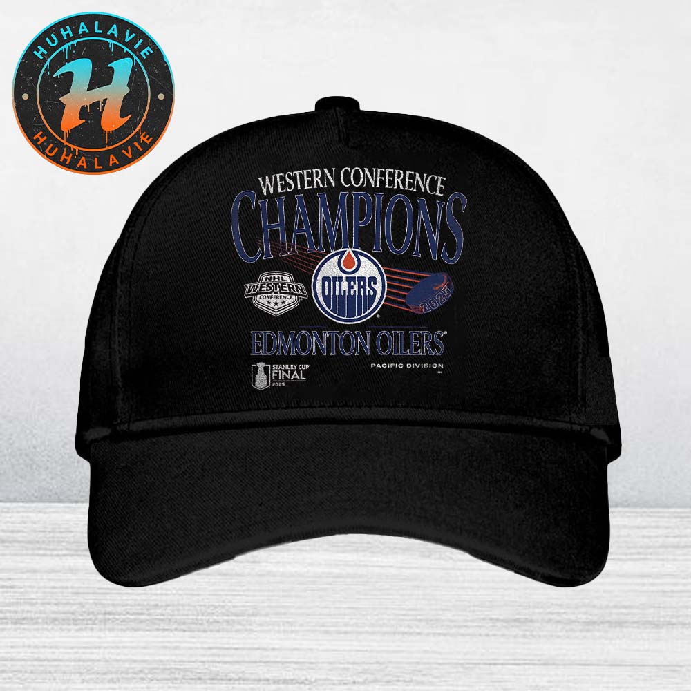 NHL Edmonton Oilers Named To 2025 Western Conference Champions Stanley Cup Cap Hat NHL Edmonton Oilers Named To 2025 Western Conference Champions Stanley Cup Cap Hat