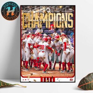 Nebraska Cornhuskers Named To 2025 Softball Baton Rouge Regional Champions Home Decor Poster Canvas