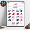 Minnesota Vikings NFL 2025 Season Schedule Home Decor Poster Canvas
