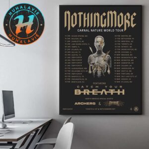 Nothing More Carnal Nature World Tour 2025 Dates List January To March North America 2025 Home Decor Poster Canvas