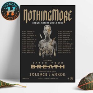 Nothing More Carnal Nature World Tour 2025 Europe And UK Dates List For November To December  2025 Home Decor Poster Canvas
