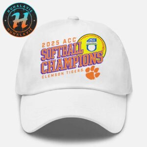 Official Clemson Tigers Softball 2025 ACC Softball Conference Tournament Champions White Classic Cap Snapback Hat