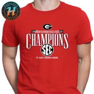 Official Georgia Bulldogs 2025 SEC Women’s Outdoor Track And Field Champions Red Unisex T-Shirt