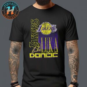 Official Luka Doncic Team Los Angeles Lakers NBA New Era Full Court Press Mineral Player Unisex T-Shirt
