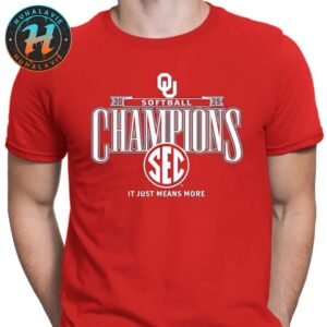 Official Oklahoma Sooners 2025 SEC Softball Regular Season Champions Unisex T-Shirt