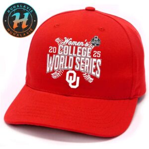 Official Oklahoma Sooners Softball 2025 NCAA Women’s College World Series Cut Off Red Classic Cap Snapback Hat