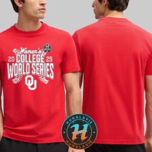 Official Oklahoma Sooners Softball 2025 NCAA Women’s College World Series Cut Off Red Unisex T-Shirt