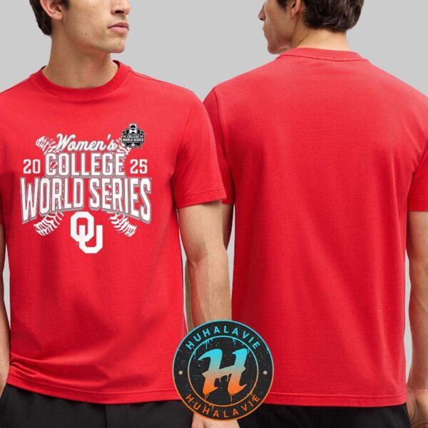Official Oklahoma Sooners Softball 2025 NCAA Women’s College World Series Cut Off Red Unisex T-Shirt