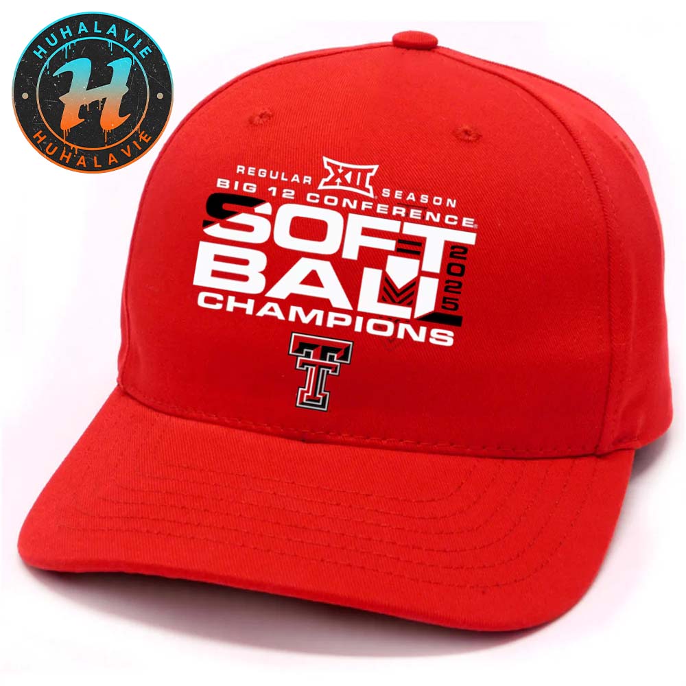 Official Texas Tech Red Raiders 2025 Big 12 Softball Regular Season Champions Classic Cap Snapback Hat Official Texas Tech Red Raiders 2025 Big 12 Softball Regular Season Champions Classic Cap Snapback Hat