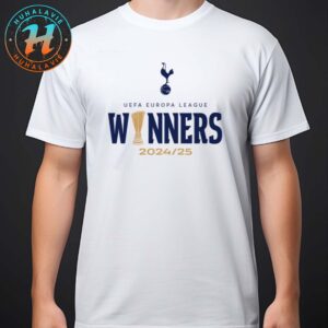 Official Tottenham Hotspur FC Europa League 2025 Winners White Unisex T-Shirt