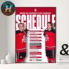 St Cloud State Huskies Womens Ice Hockey 2025-26 WCHA Conference Season Schedule Home Decor Poster Canvas
