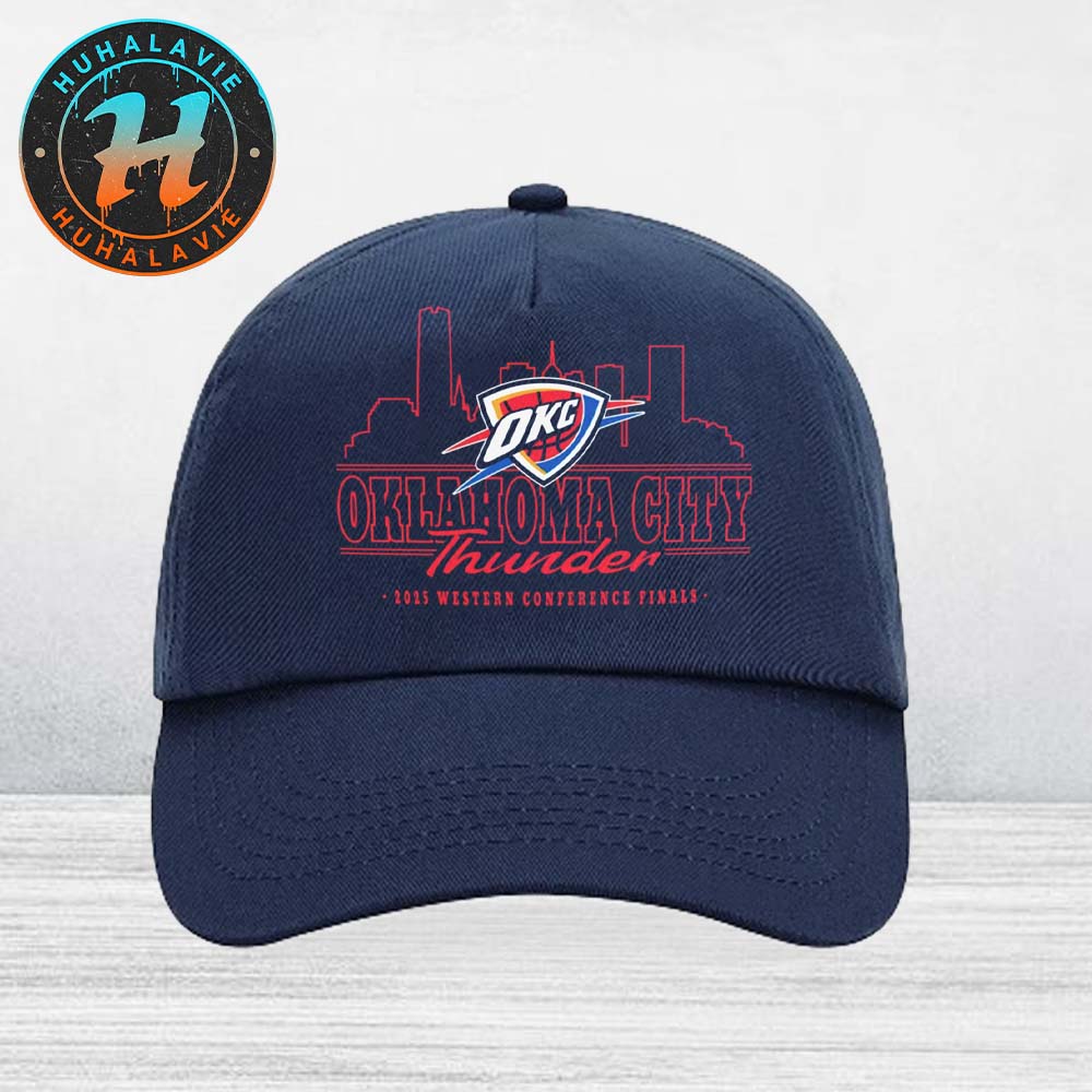Oklahoma City Thunder 2025 Western Conference Finals NBA Skyline Classic Cap Snapback Hat Oklahoma City Thunder 2025 Western Conference Finals NBA Skyline Classic Cap Snapback Hat