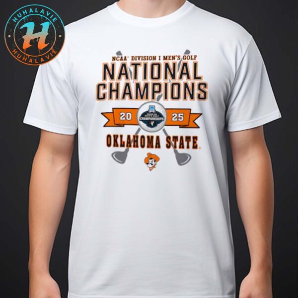 Oklahoma State Cowboys 2025 NCAA Division I Mens Golf National Champions Classic T-Shirt