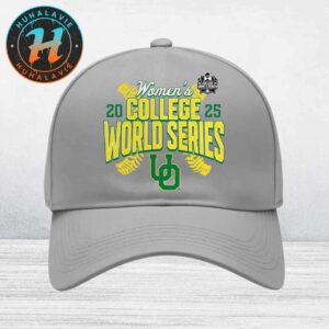 Oregon Ducks Softball 2025 NCAA Womens College World Series Cut Off Grey Classic Cap Snapback Hat