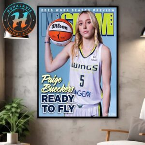 Paige Bueckers Ready To Fly Team Dallas Wings 2025 WSLAM Digital Cover WNBA Season Preview Home Decor Poster Canvas