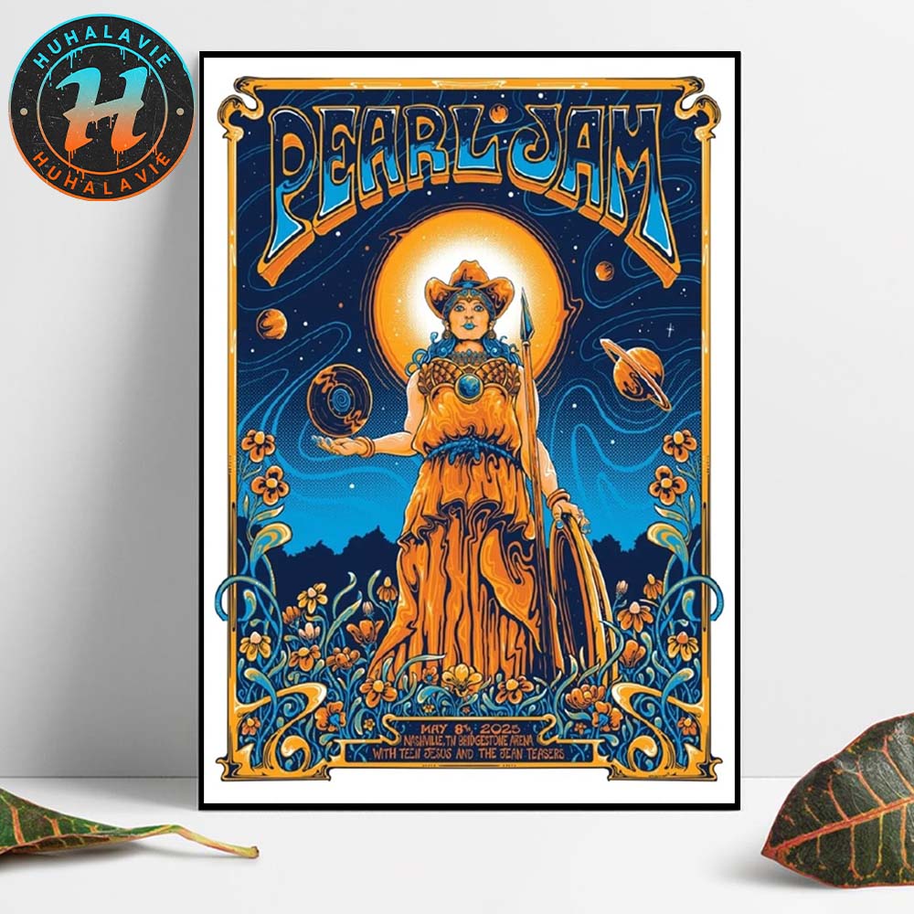 Pearl Jam Nashville TN Night 2 Event Poster On May 8th 2025 At Bridgestone Arena Art By Helen Kennedy Home Decor Poster Canvas Pearl Jam Nashville TN Night 2 Event Poster On May 8th 2025 At Bridgestone Arena Art By Helen Kennedy Home Decor Poster Canvas