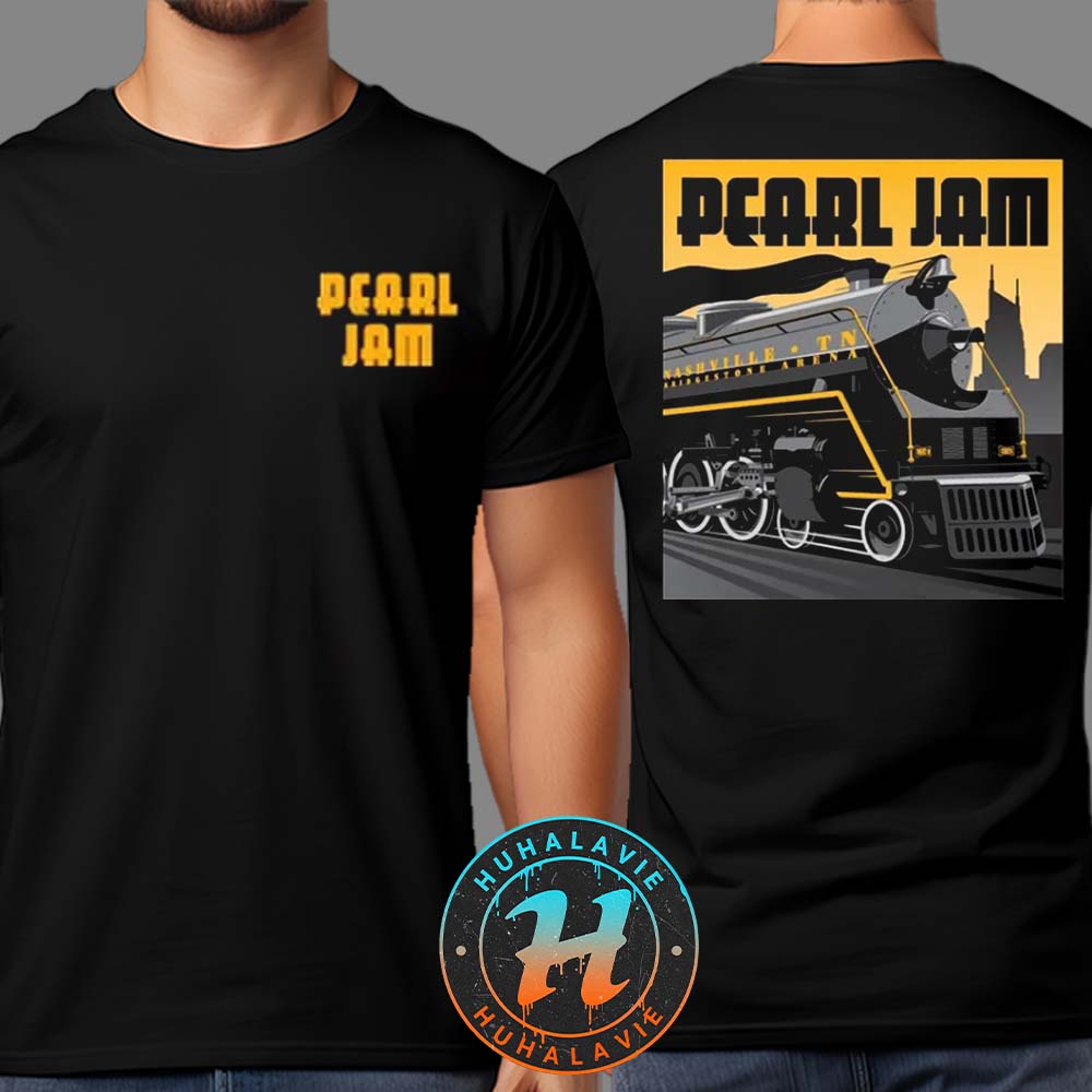 Pearl Jam Nashville TN Night 2 Event Tee On May 8th 2025 At Bridgestone Arena Two Sided Print Vintage T-Shirt Pearl Jam Nashville TN Night 2 Event Tee On May 8th 2025 At Bridgestone Arena Two Sided Print Vintage T-Shirt