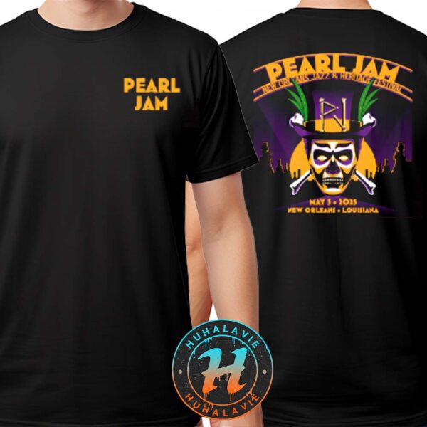 Pearl Jam New Orleans Jazz  Heritage Festival Event Tee On May 3 Dark Matter Tour 2025 Two Sided Print Unisex T-Shirt