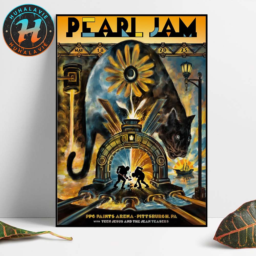 Pearl Jam Night 2 Pittsburgh PA Event Poster On May 18th Dark Matter Tour 2025 At PPG Paints Arena Art By Zeb Love Poster Canvas Pearl Jam Night 2 Pittsburgh PA Event Poster On May 18th Dark Matter Tour 2025 At PPG Paints Arena Art By Zeb Love Poster Canvas