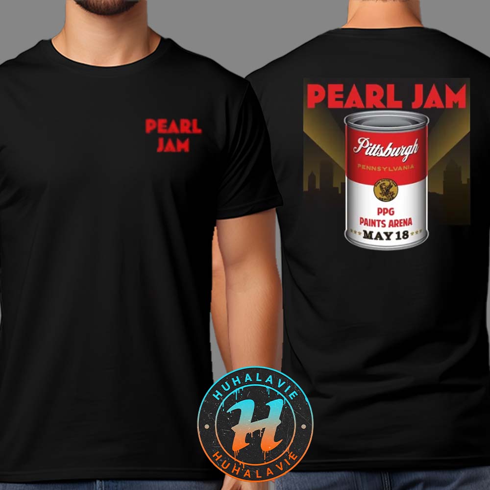 Pearl Jam Night 2 Pittsburgh PA Event Tee On May 18th Dark Matter Tour 2025 At PPG Paints Arena Two Sided Print Unisex T-Shirt Pearl Jam Night 2 Pittsburgh PA Event Tee On May 18th Dark Matter Tour 2025 At PPG Paints Arena Two Sided Print Unisex T-Shirt