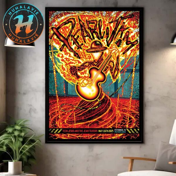 Pearl Jam Pittsburgh PA Night 1 Event Poster At PPG Paints Arena On May 16th Dark Matter Tour 2025 Art By Brad Klausen Home Decor Poster Canvas